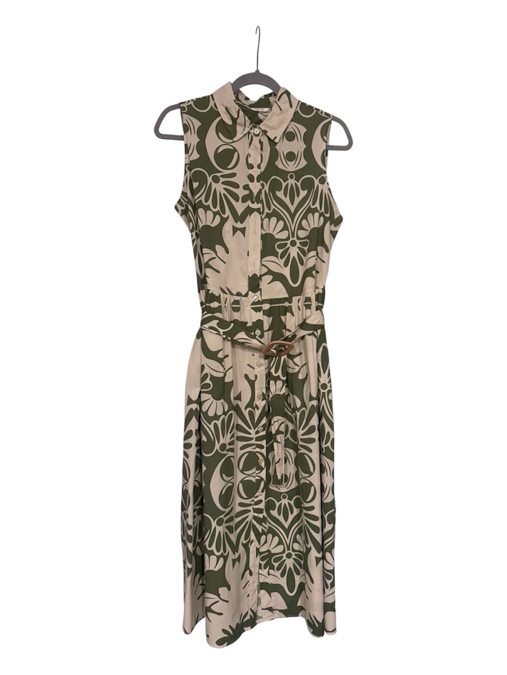 Kaktus | Sleeveless Belted Midi Dress